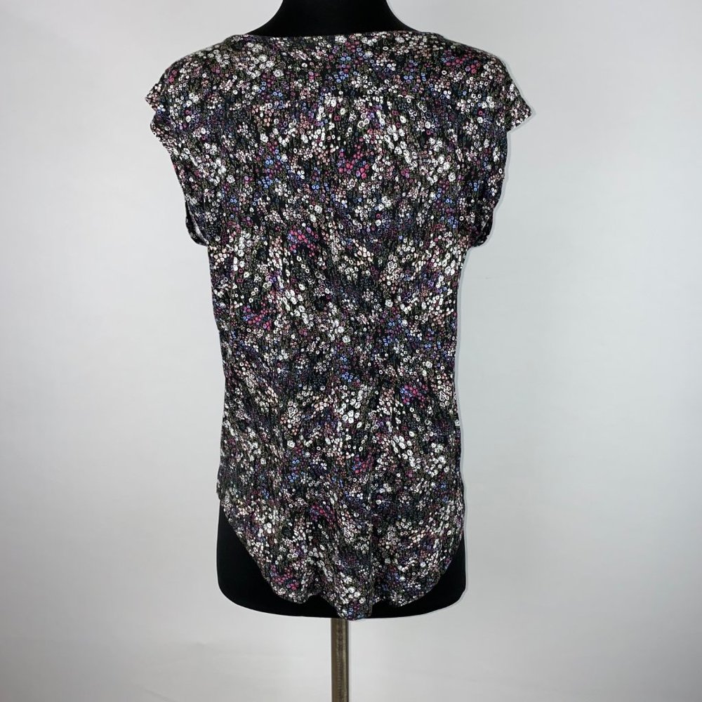 Loft Outlet S Floral Patterned Split Neck Top - image 8
